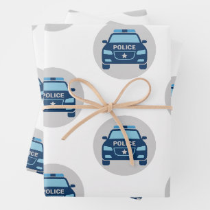 Papier d'emballage Vue avant de voiture de police