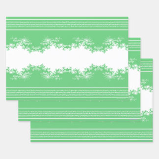 Papier d'emballage Wintergreen Fractal de Noël