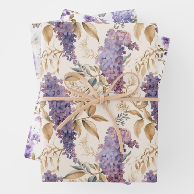Papier d'emballage Wistaria (En situation)