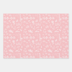Papier d'enrobage en toile de rose