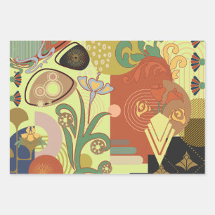 Papier d'enveloppement Art nouveau