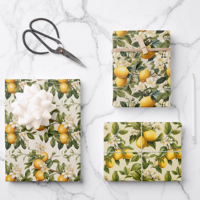 Papier d'enveloppement au zeste de citron (Recto)