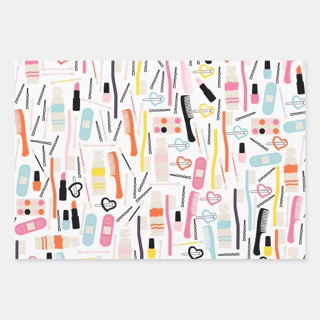 Papier d'enveloppement Beautician mignon (Devant)