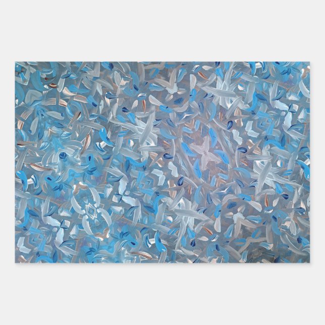 Papier d'enveloppement bleu poussiéreux (Devant)