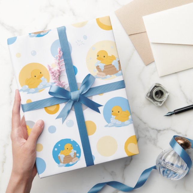 Papier d'enveloppement cadeau de la bulle de canar (Cadeaux)
