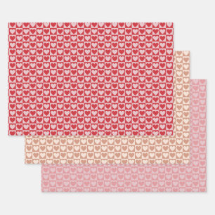 Papier d'enveloppement cardiaque en carton - rose 