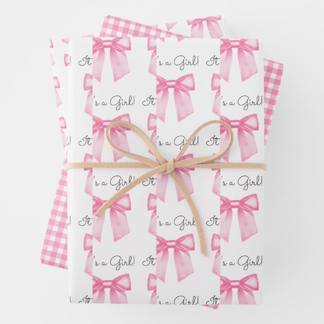 Papier d'enveloppement de Baby shower à caissons r (En situation)