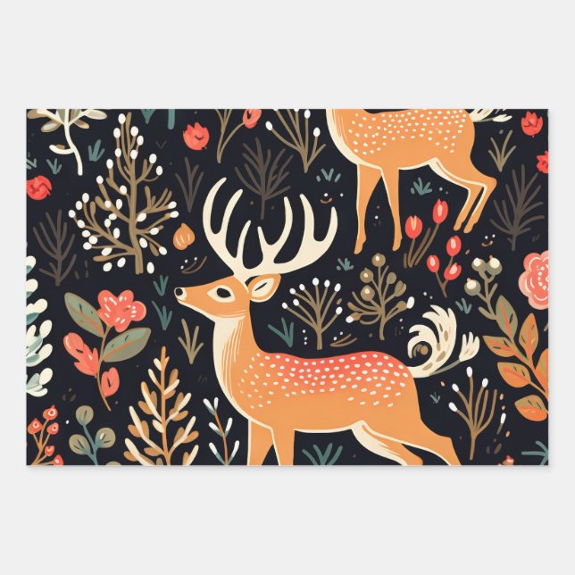 Papier d'enveloppement de cerfs caprins (Devant)