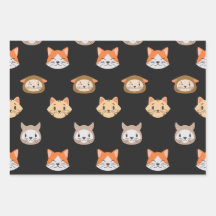 Papier d'enveloppement de chats mignon