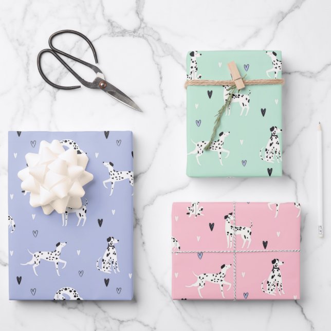 Papier d'enveloppement de chien dalmate de 3 (Recto)