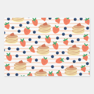 Papier d'enveloppement de crêpes et de baies migno