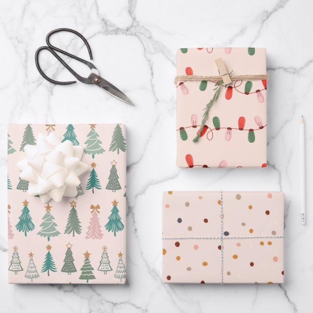 Papier d'enveloppement de décoration de Noël (Recto)