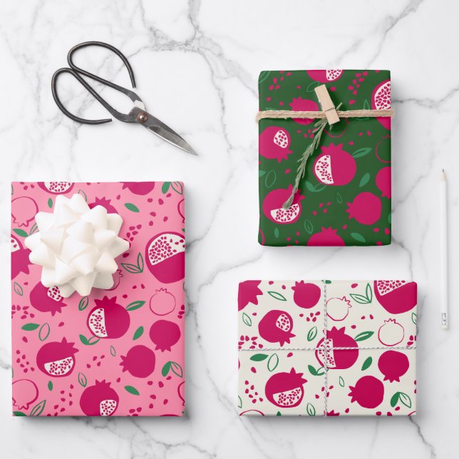 Papier d'enveloppement de grenade - Trio (Recto)