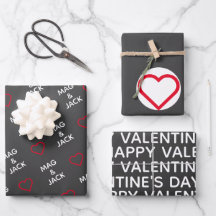Papier d'enveloppement de la Saint-Valentin