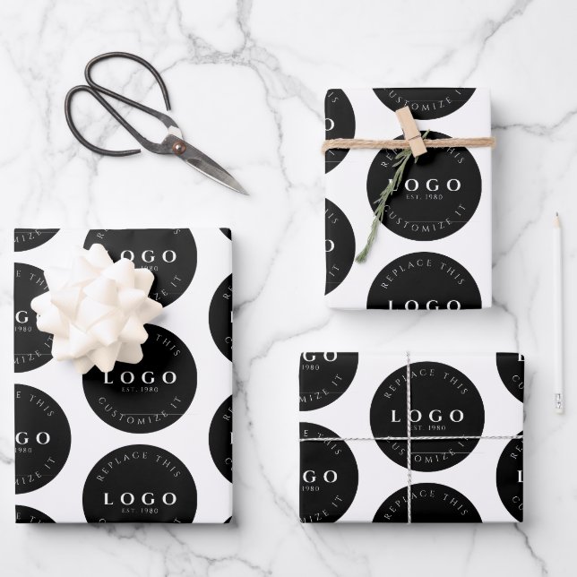 Papier d'enveloppement de logo personnalisé pour c (Recto)