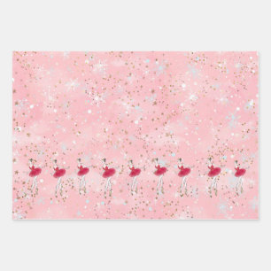 Papier d'enveloppement de Noël Ballerina