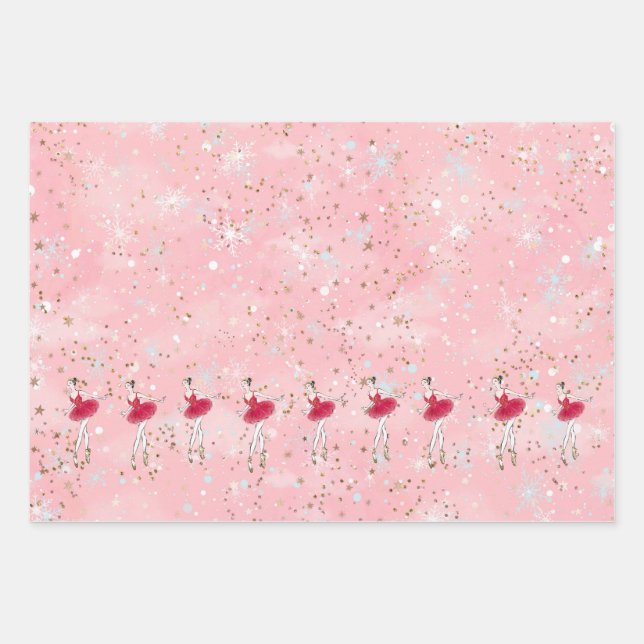 Papier d'enveloppement de Noël Ballerina (Devant)