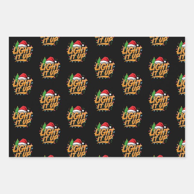 Papier d'enveloppement de Noël coloré (Devant)