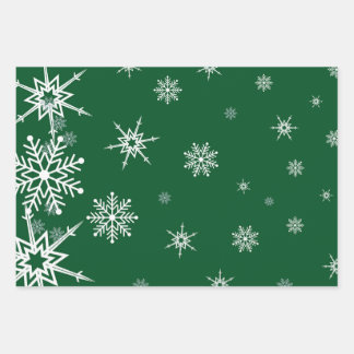 Papier d'enveloppement de Noël du Flambeau de neig