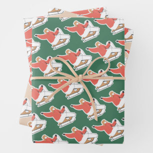 Papier d'enveloppement de Noël festif