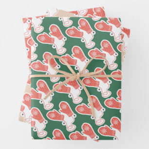 Papier d'enveloppement de Noël festif