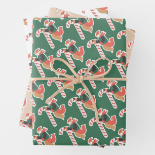 Papier d'enveloppement de Noël festif