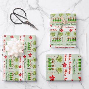 Papier d'enveloppement de Noël Hawaiian Hula