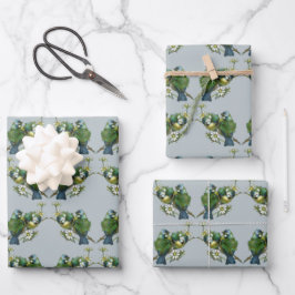 Papier d'enveloppement de Noël Inséparables