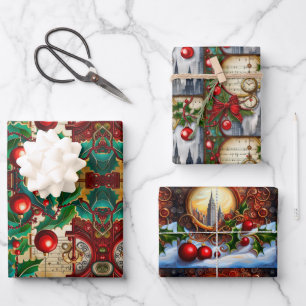 Papier d'enveloppement de Noël inspiré de l'Ephémè