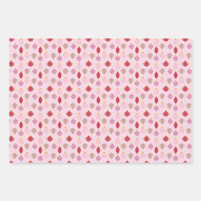Papier d'enveloppement de Noël rose mignon (Devant)
