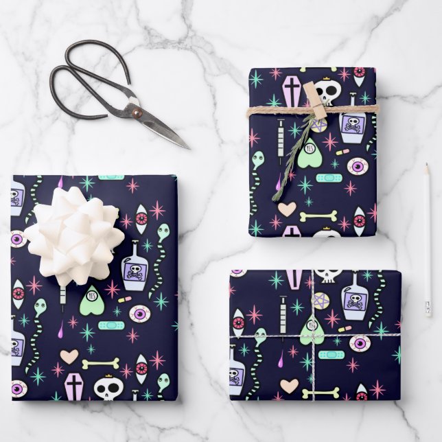 Papier d'enveloppement de Noël Yami Kawaii (Recto)