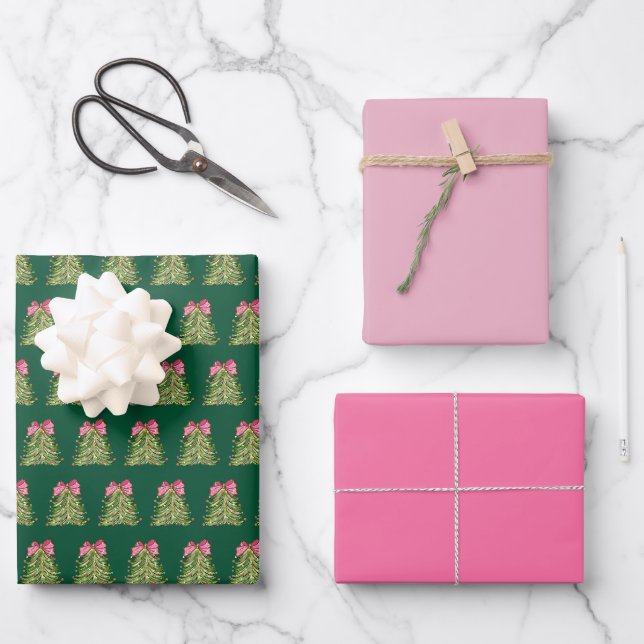 Papier d'enveloppement de sapin de Noël à la coque (Recto)