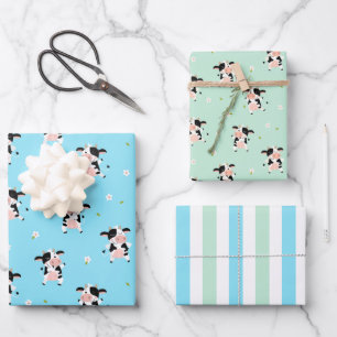 Papier d'enveloppement de vaches mûres série de 3