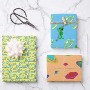 Papier d'enveloppement de vaisseau spatial Alien e