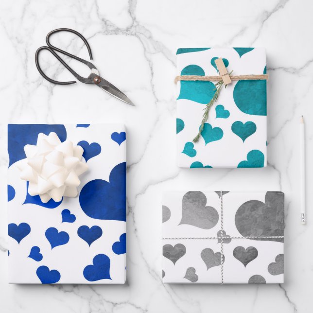 Papier d'enveloppement des coeurs de la Saint-Vale (Recto)