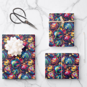 Papier d'enveloppement des ornements de Noël