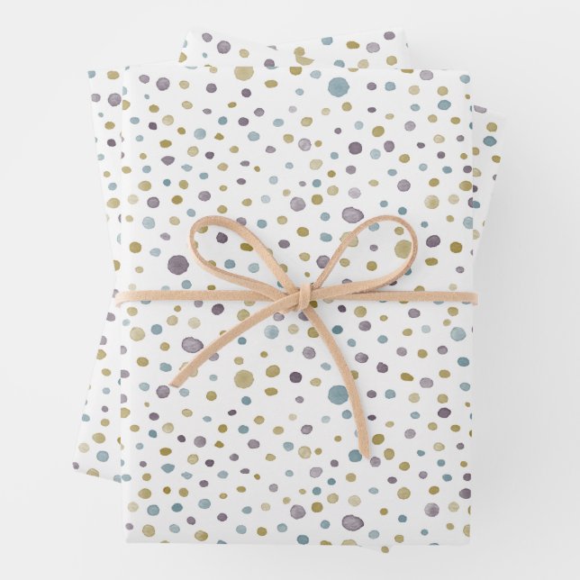 Papier d'enveloppement des points d'aquarelle Jane (En situation)