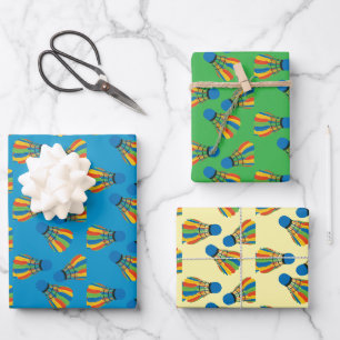 Papier d'enveloppement design Shuttlecock Badminto