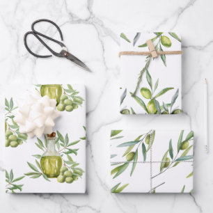 Papier d'enveloppement d'olive méditerranéen