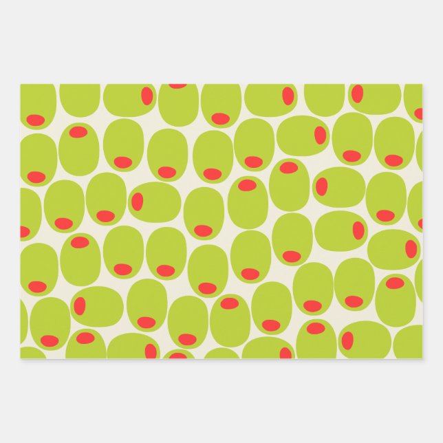 Papier d'enveloppement d'olives mignonnes (Devant)