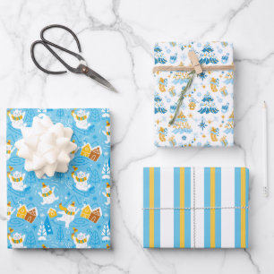 Papier d'enveloppement d'ours polaire d'hiver séri