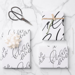 Papier d'enveloppement Fa la la la Holiday