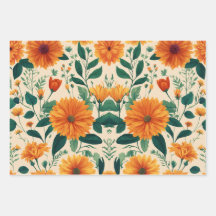 Papier d'enveloppement Floral Design