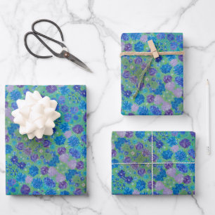 Papier d'enveloppement floral éclaboussé