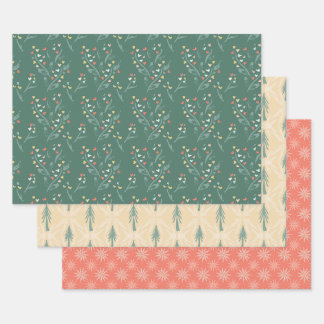 Papier d'enveloppement floral festif