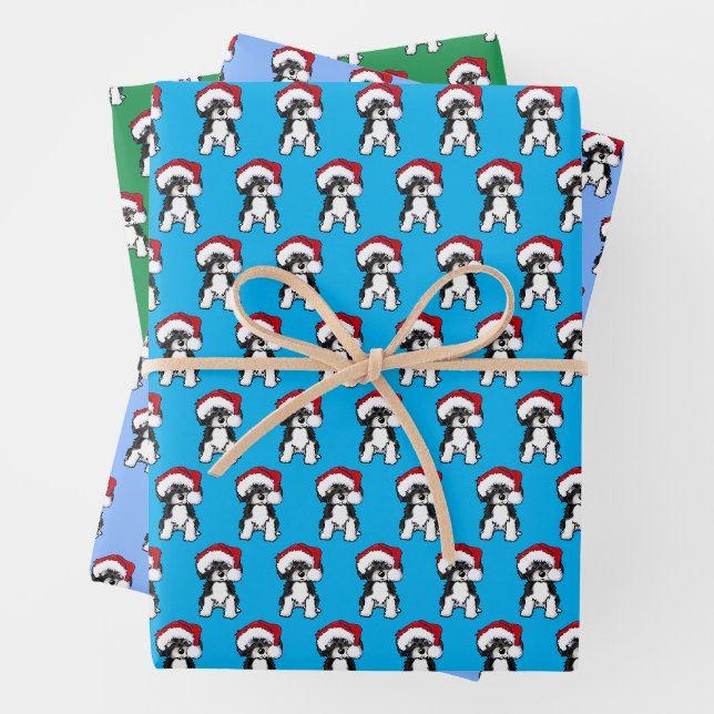 Papier d'enveloppement Havanais de Noël série de 3 (En situation)