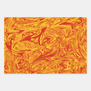 Papier d'enveloppement jaune et orange vif sauvage