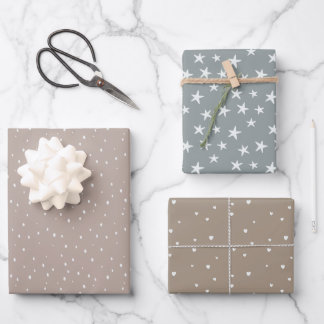 Papier d'enveloppement minimaliste dans des tons d