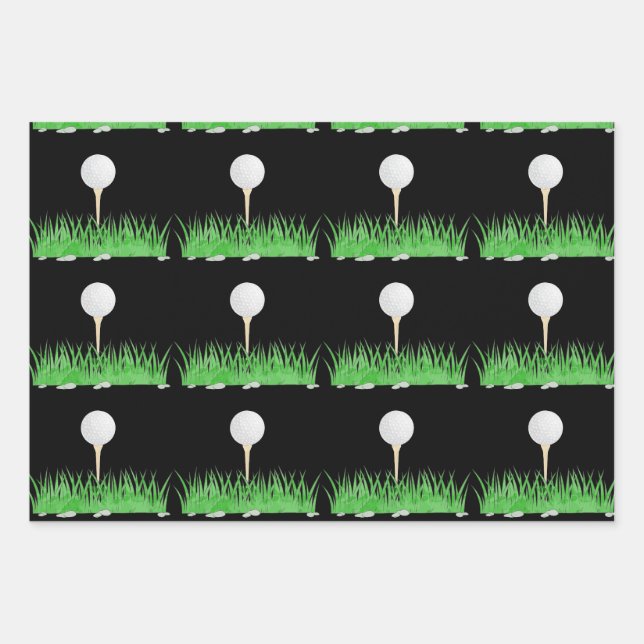 Papier d'enveloppement Motif de golf (Devant 3)