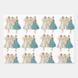 Papier d'enveloppement nuptial vintage
